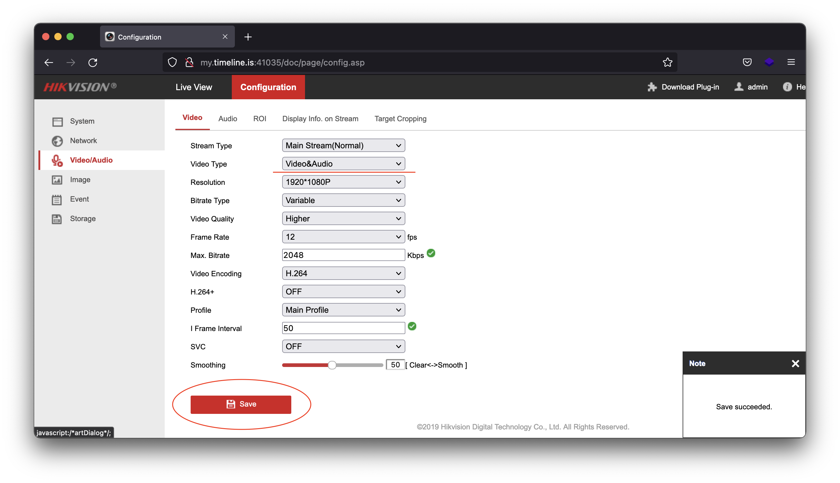 Click Save to apply changes