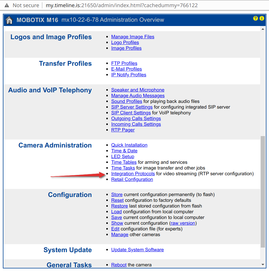 Admin Menu - Integration Protocols