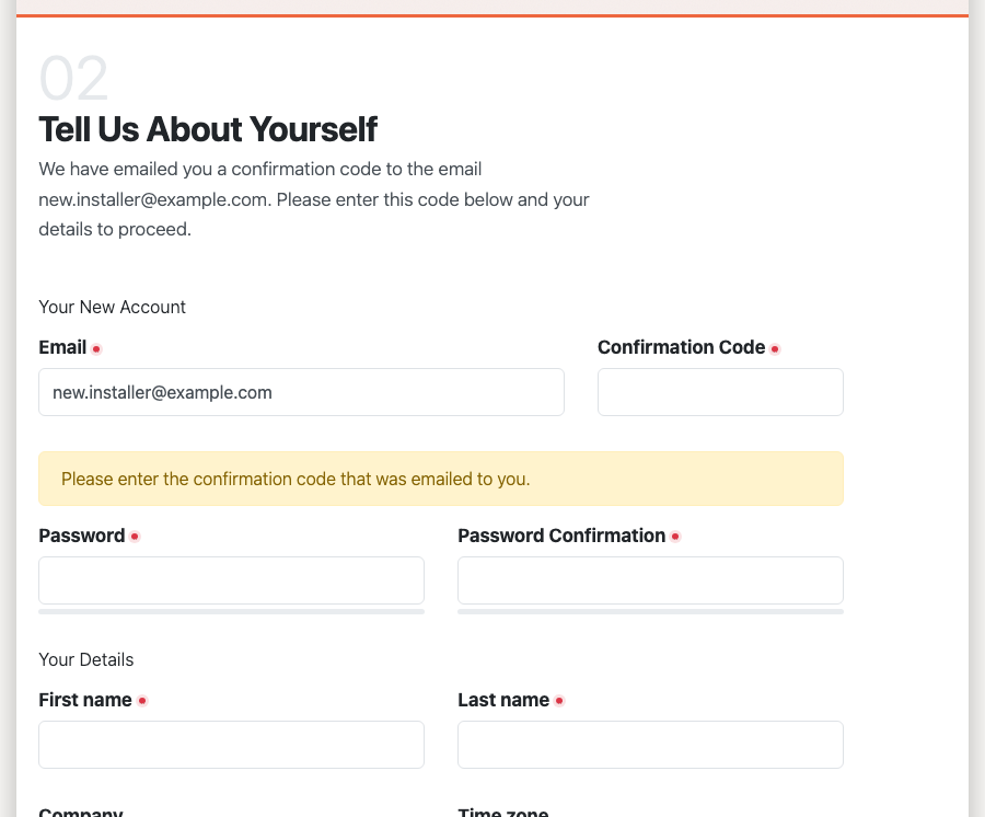 Step 2: Your Details