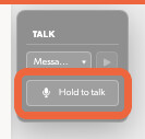 Hold to talk in Live View